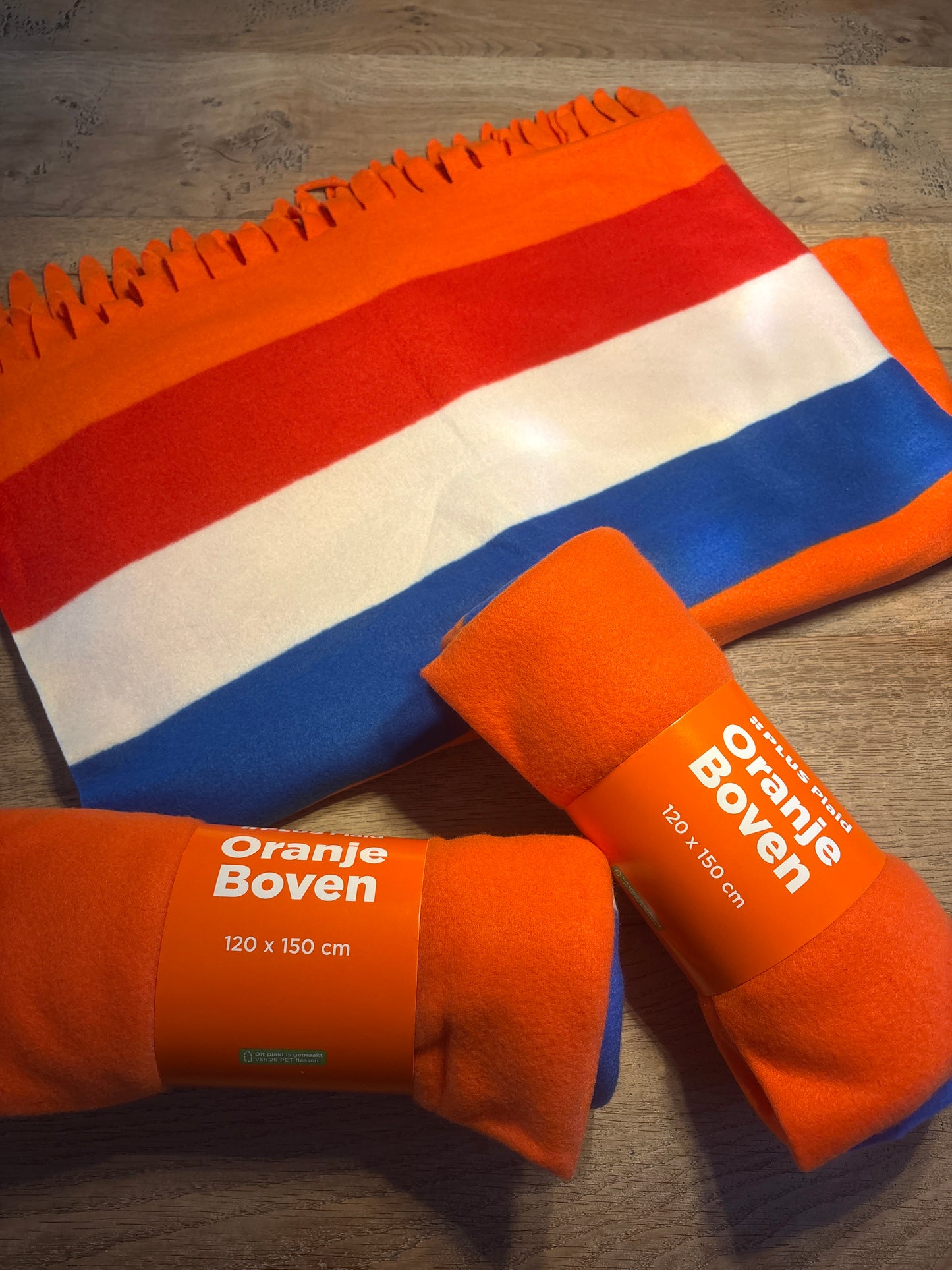 Fleecedeken oranje NL 120 x 150cm