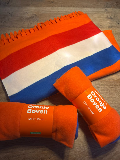 Fleecedeken oranje NL 120 x 150cm